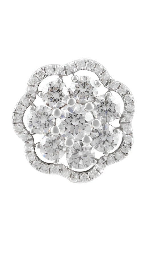 Diamond Swirl Stud Earrings MLj-11