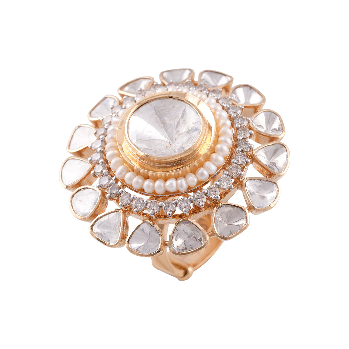 Diamond and Pearl Cocktail Ring MLJ-23