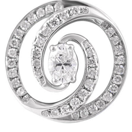 Diamond Swirl Stud Earrings MLj-07