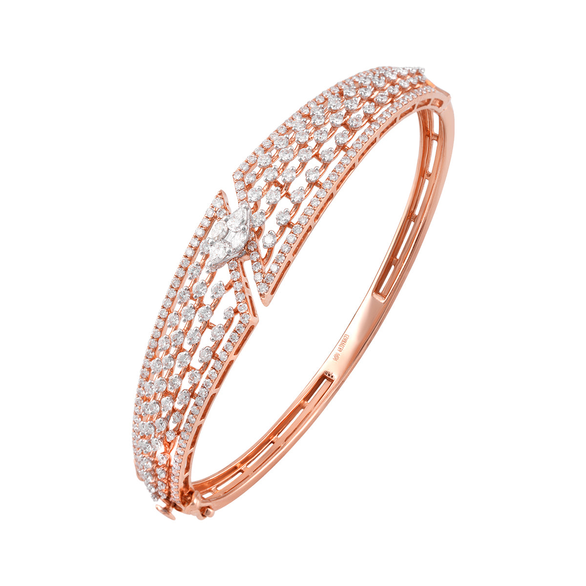 Rose Gold Mesh Bangle-MLJ-49