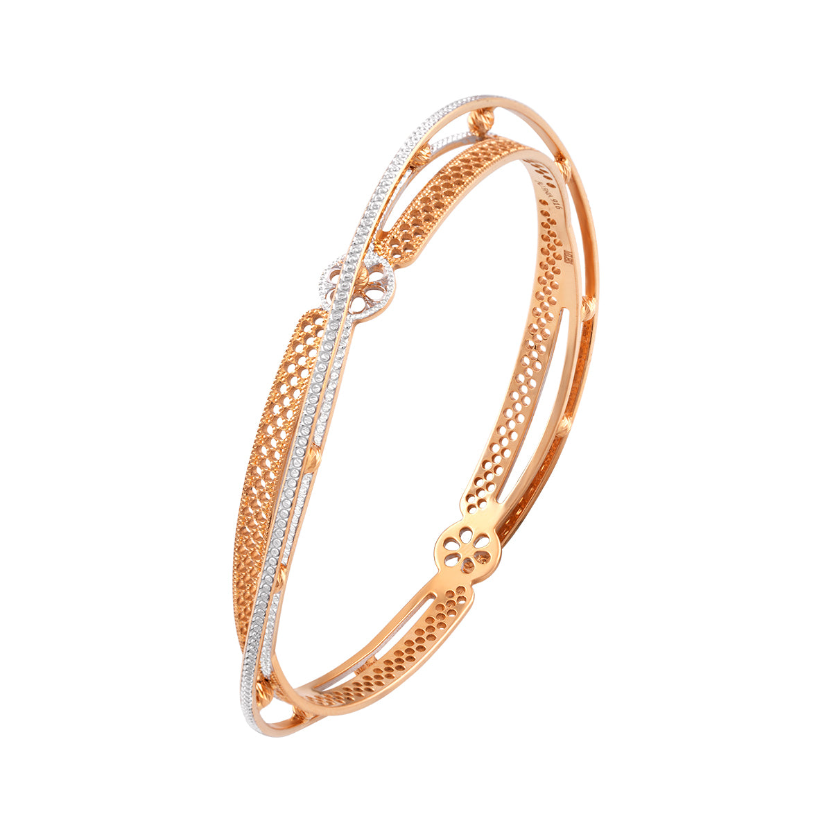 Elegant Filigree Gold Bangle MLJ-64