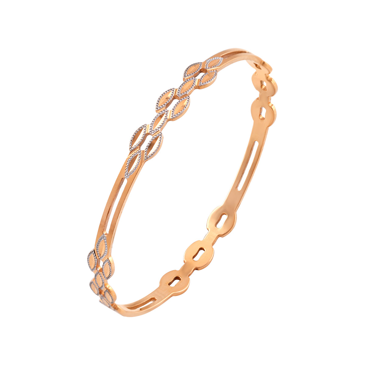 Graceful Leaf Gold Bangle MLJ-67