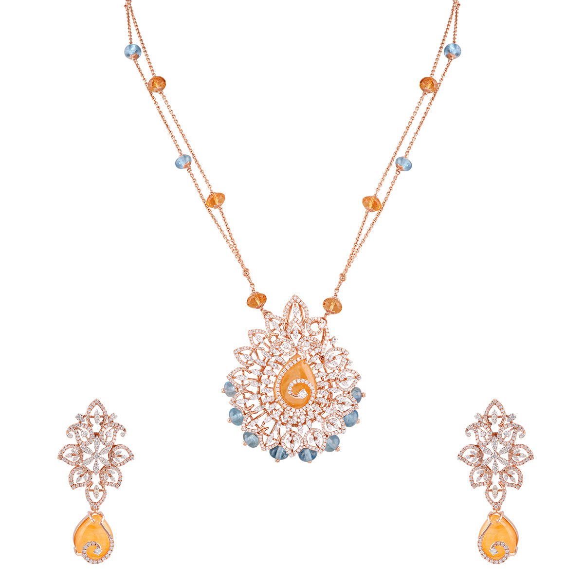 Radiant Sunburst Pendant Necklace MLJ-44