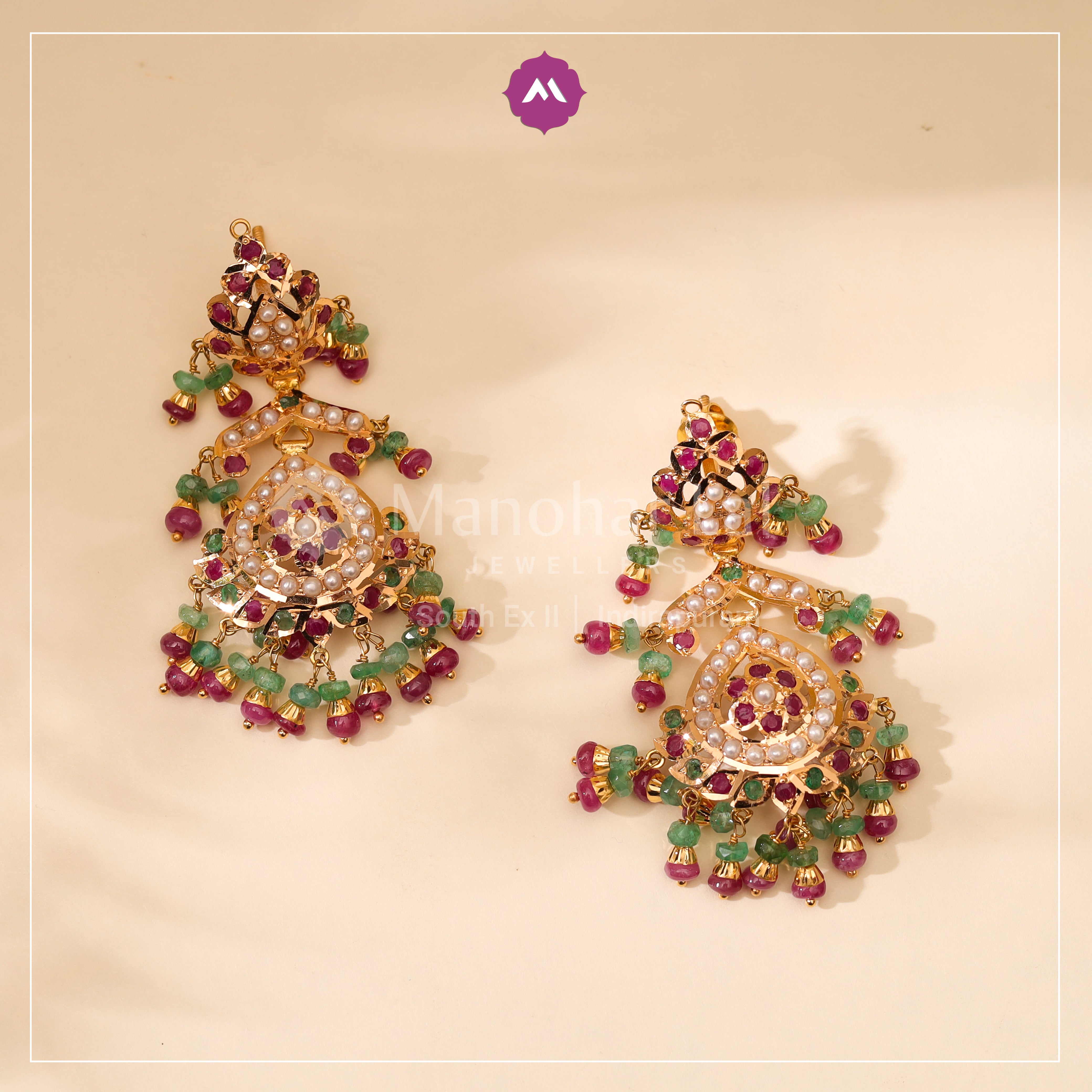 Regal Pearl & Gemstone Choker Series Set MLJ-225