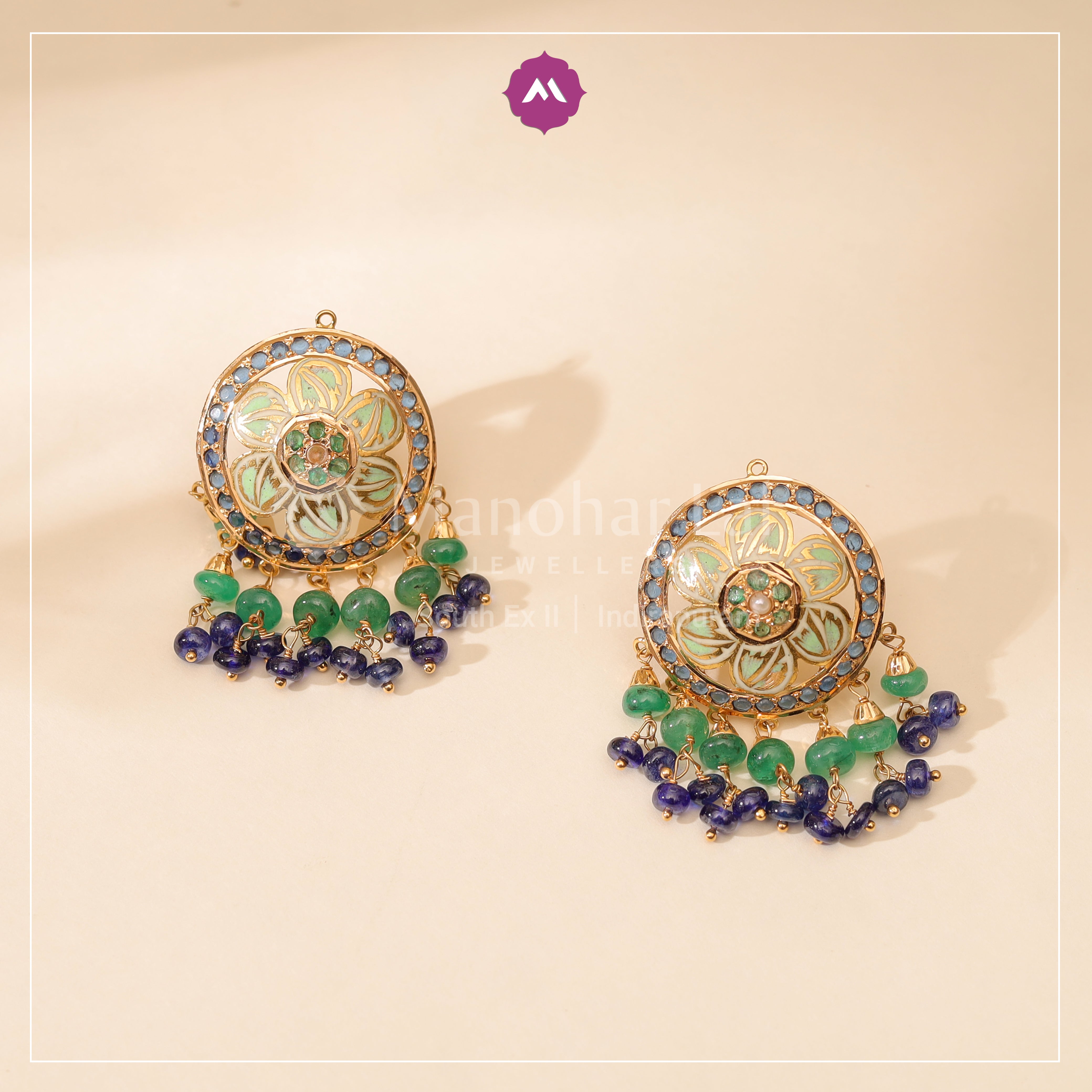 Regal Pearl & Gemstone Choker Series Set MLJ-222