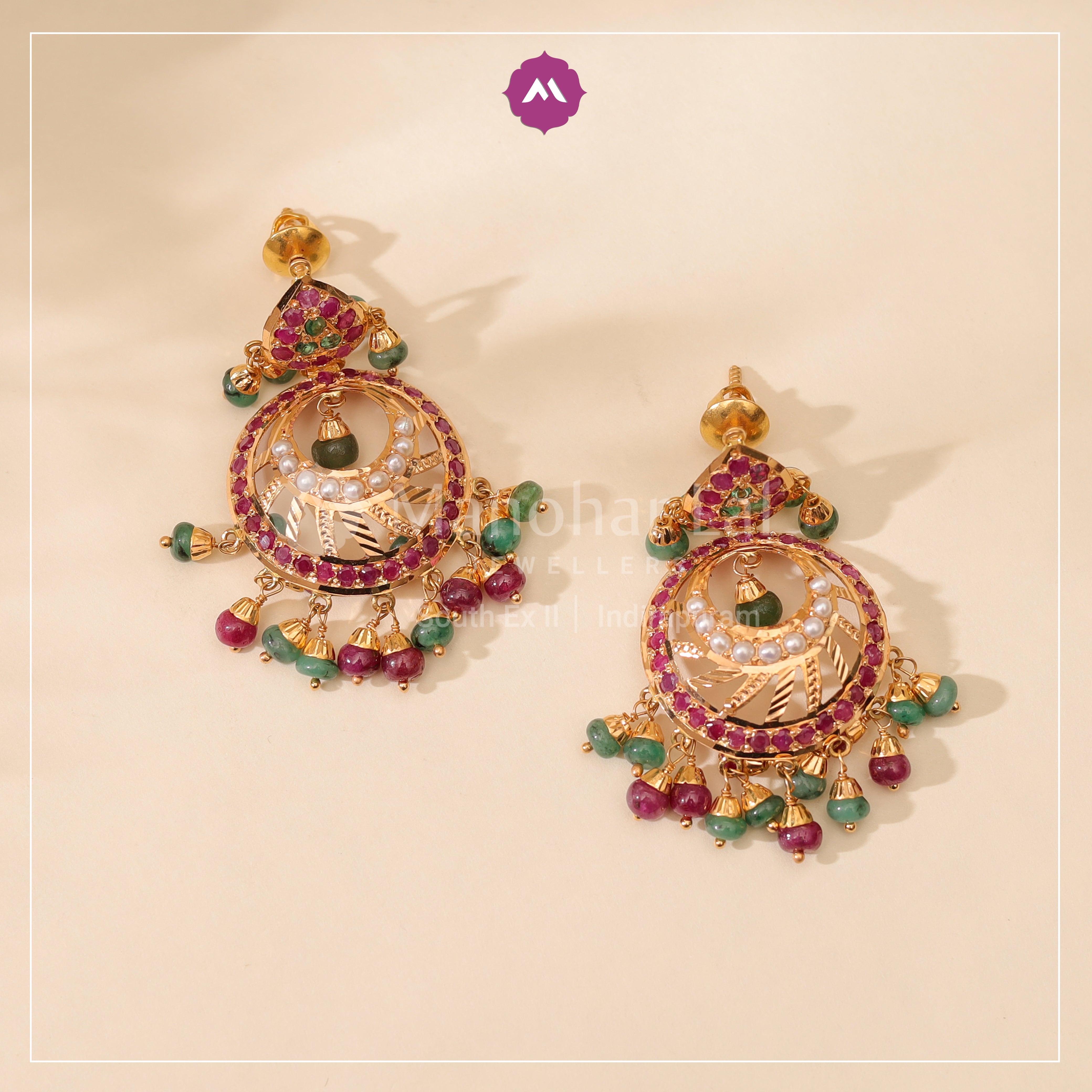 Regal Pearl & Gemstone Choker Series Set MLJ-221