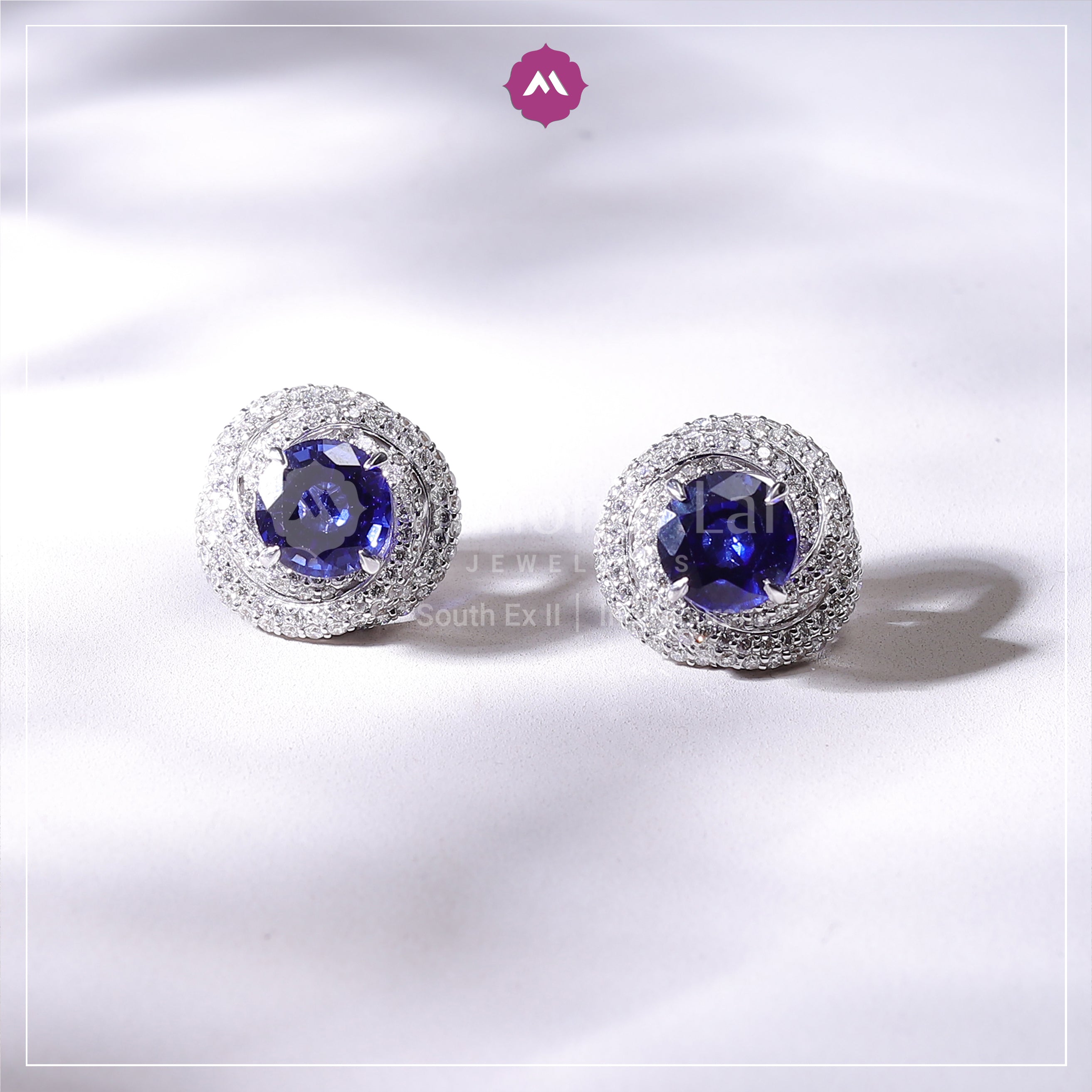 Blue Brilliance Spiral Earring MLj-08