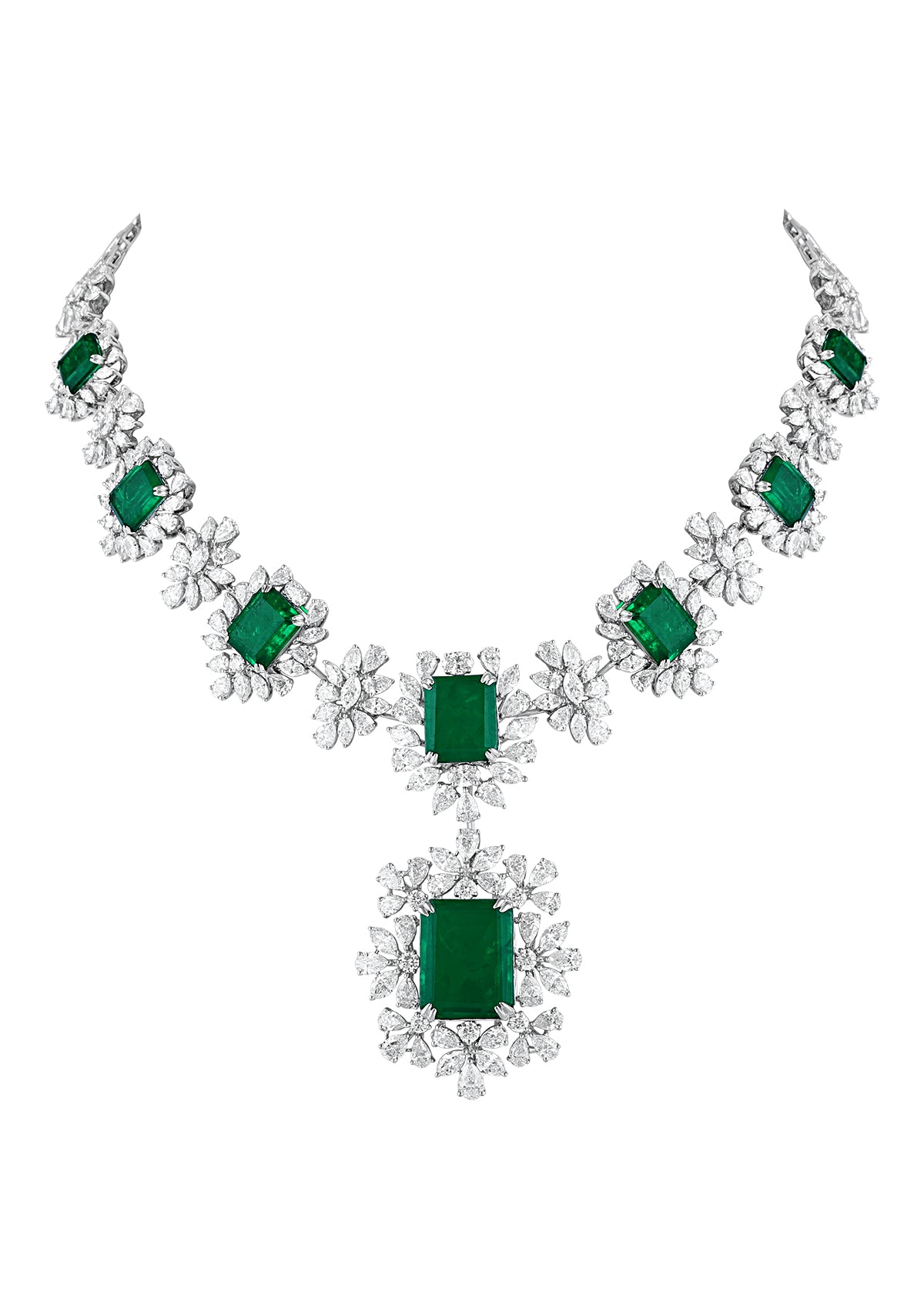 Emerald Diamond Necklace set