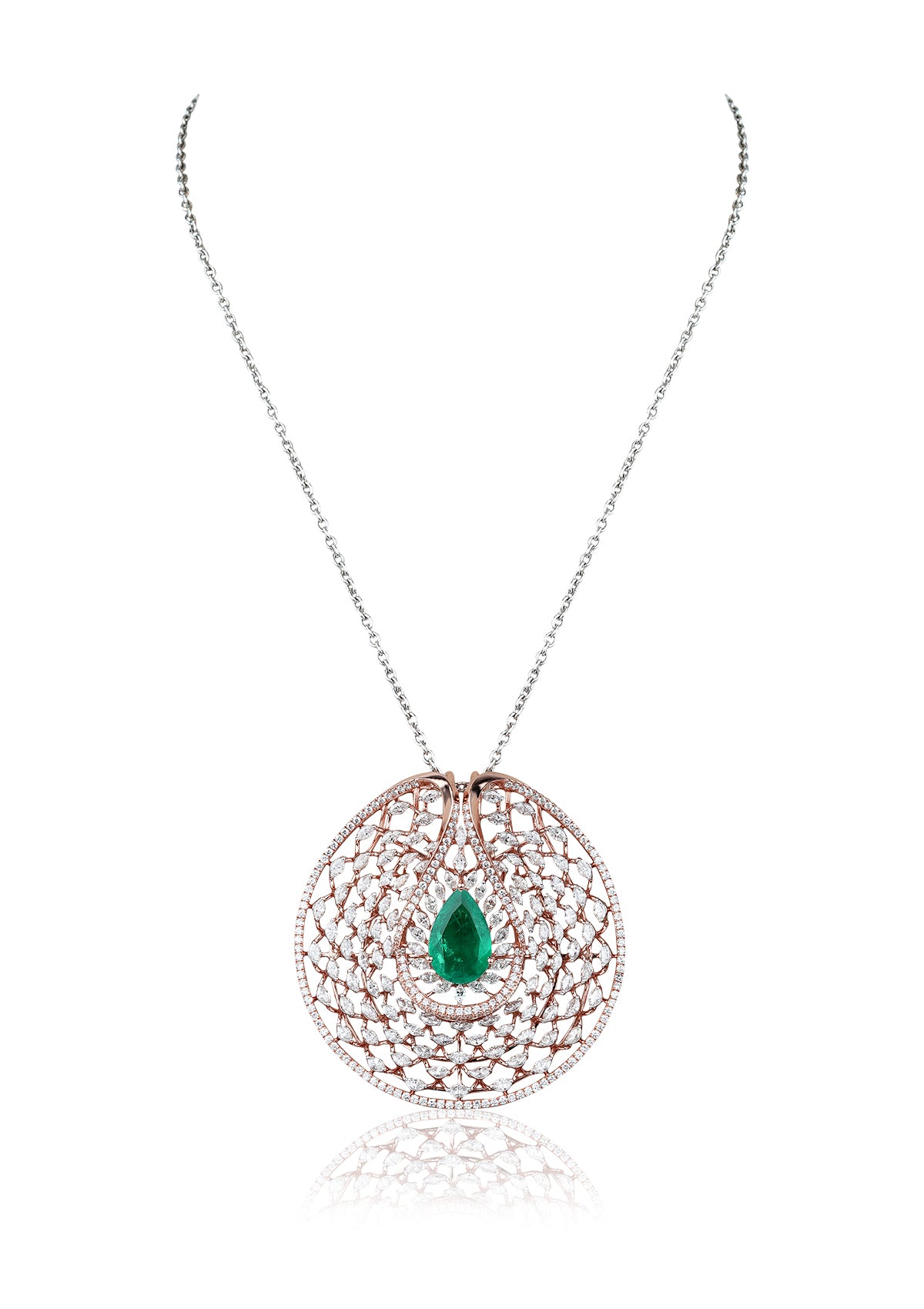 Emerald Pendant Set