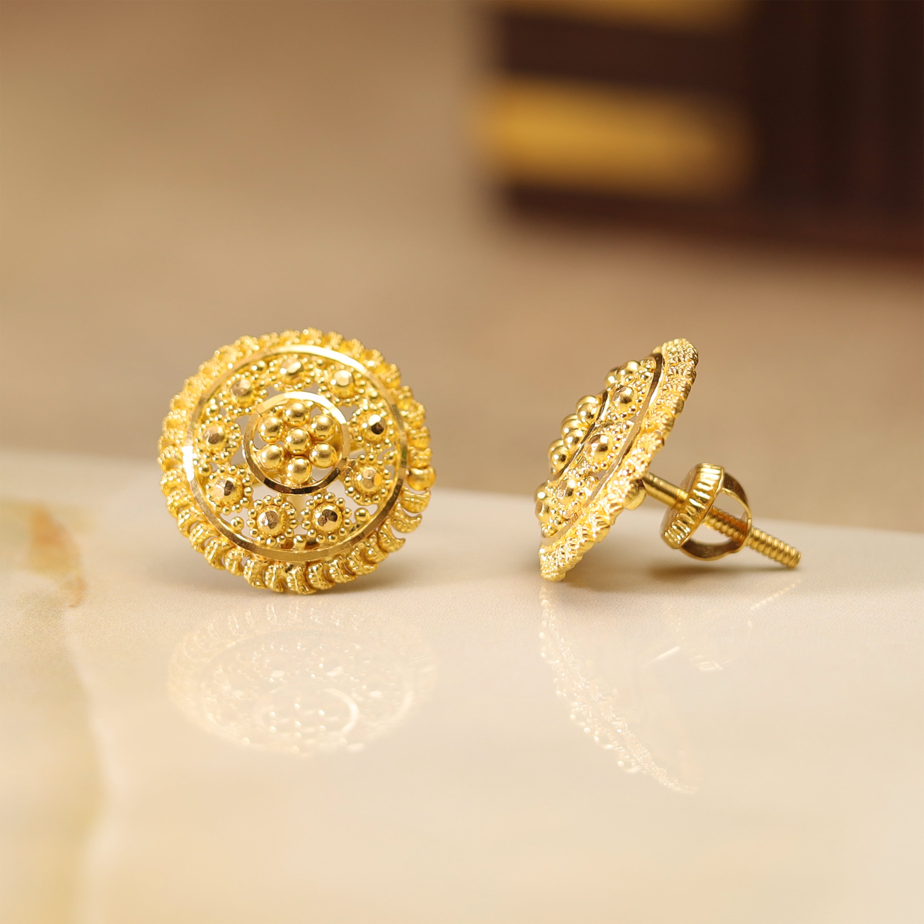 GOLD EARRING MLJ- 593