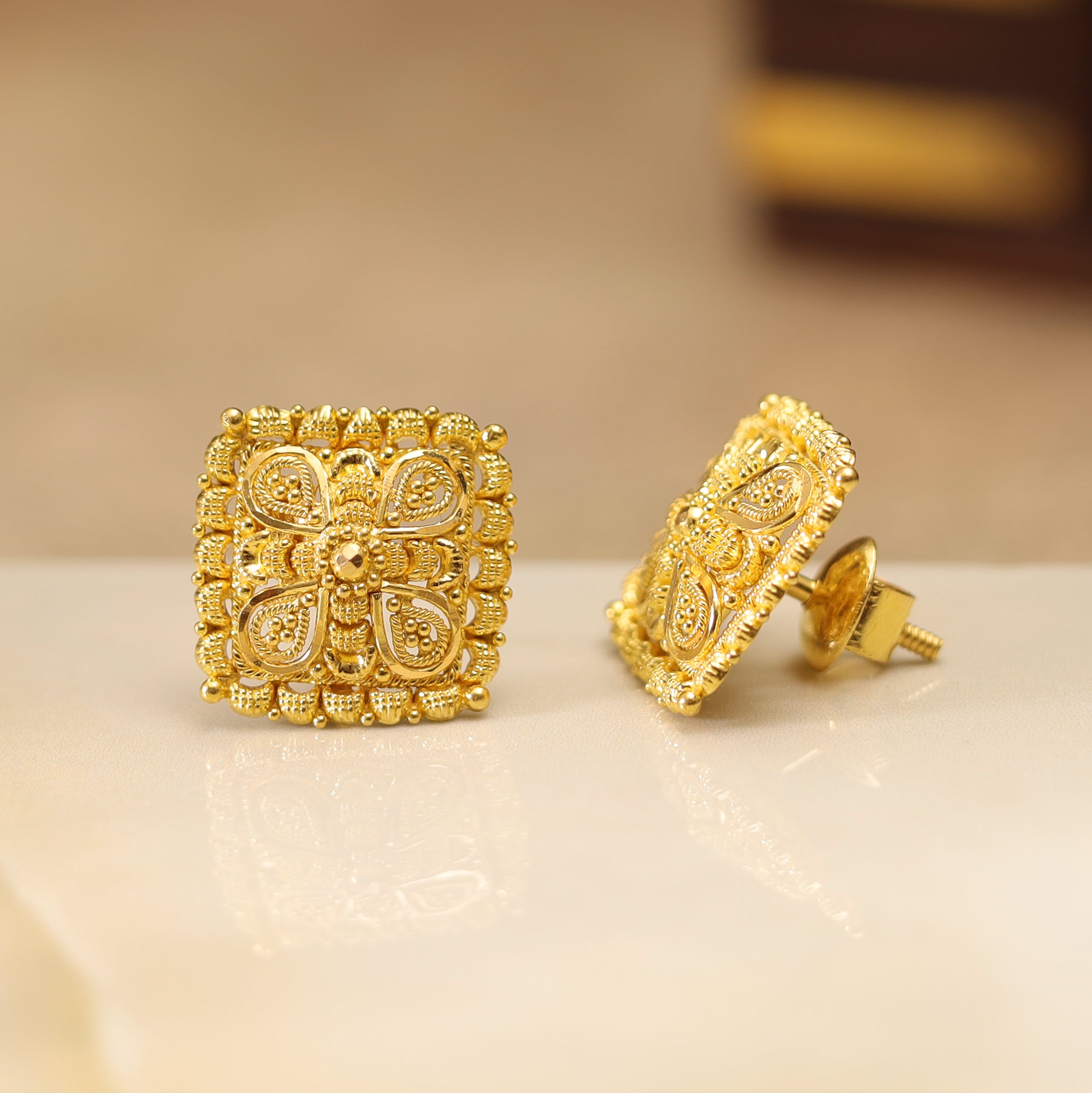 GOLD EARRING MLJ- 596