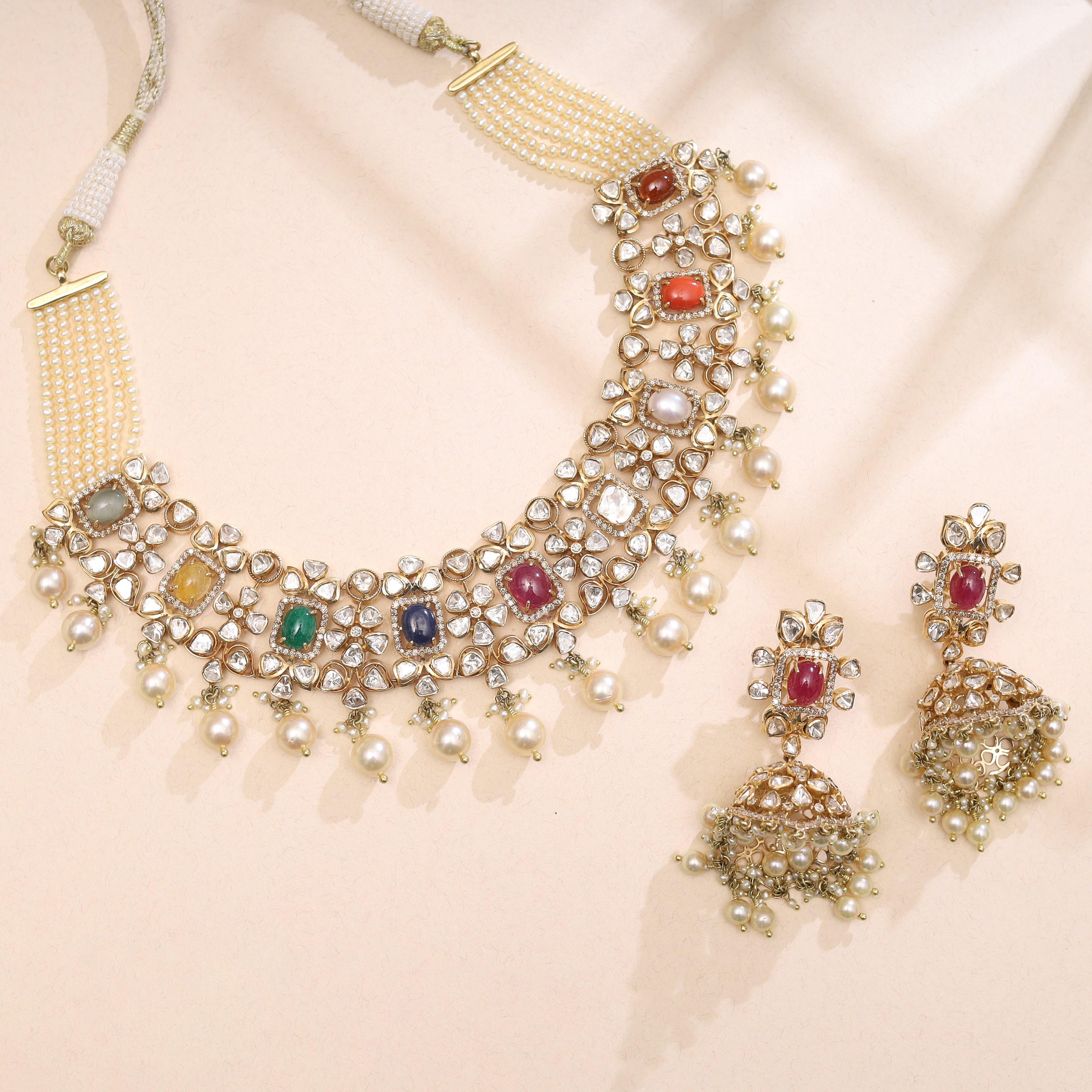 Polki Navratan Set MLJ-175