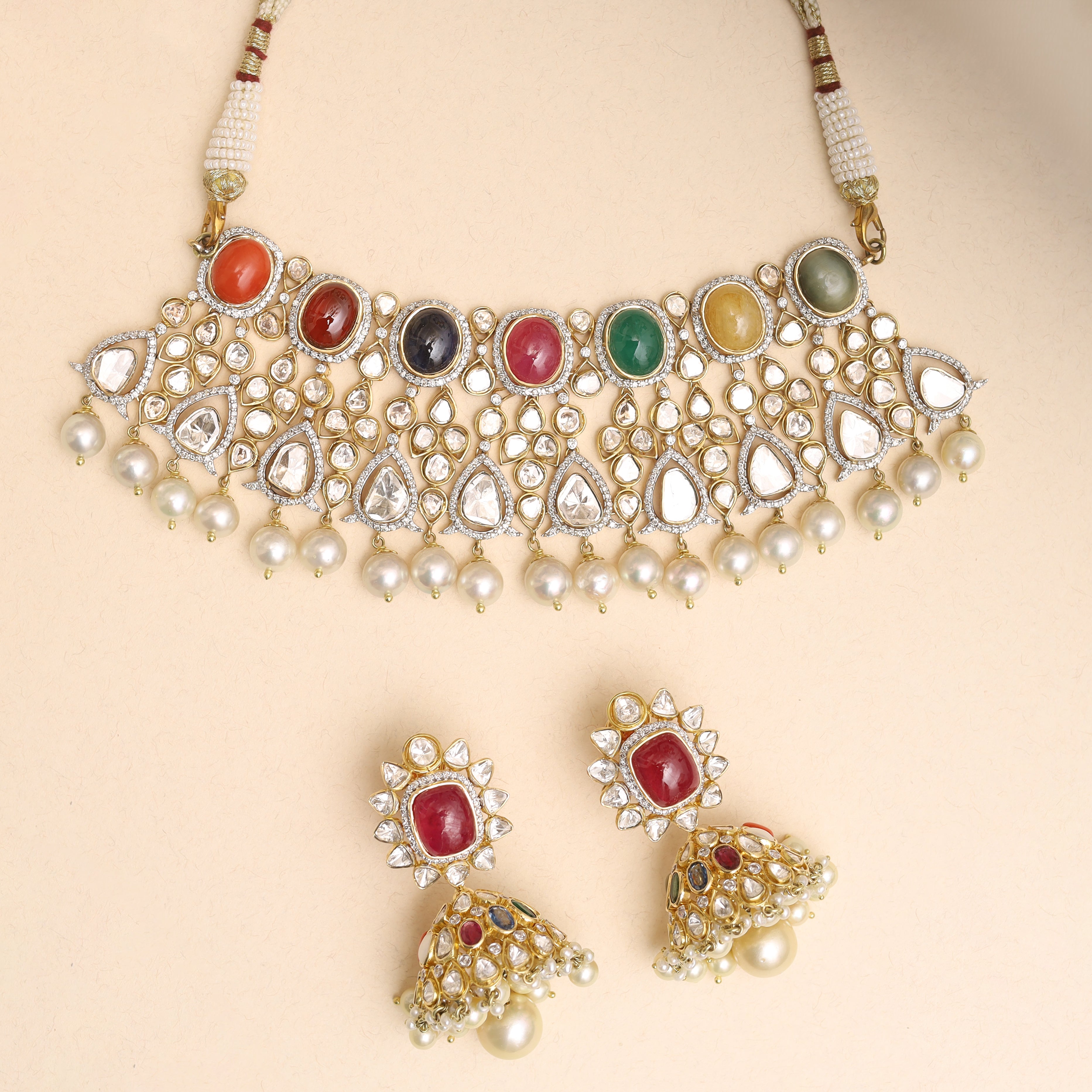 Traditional Polki Navratan Set MLJ-183