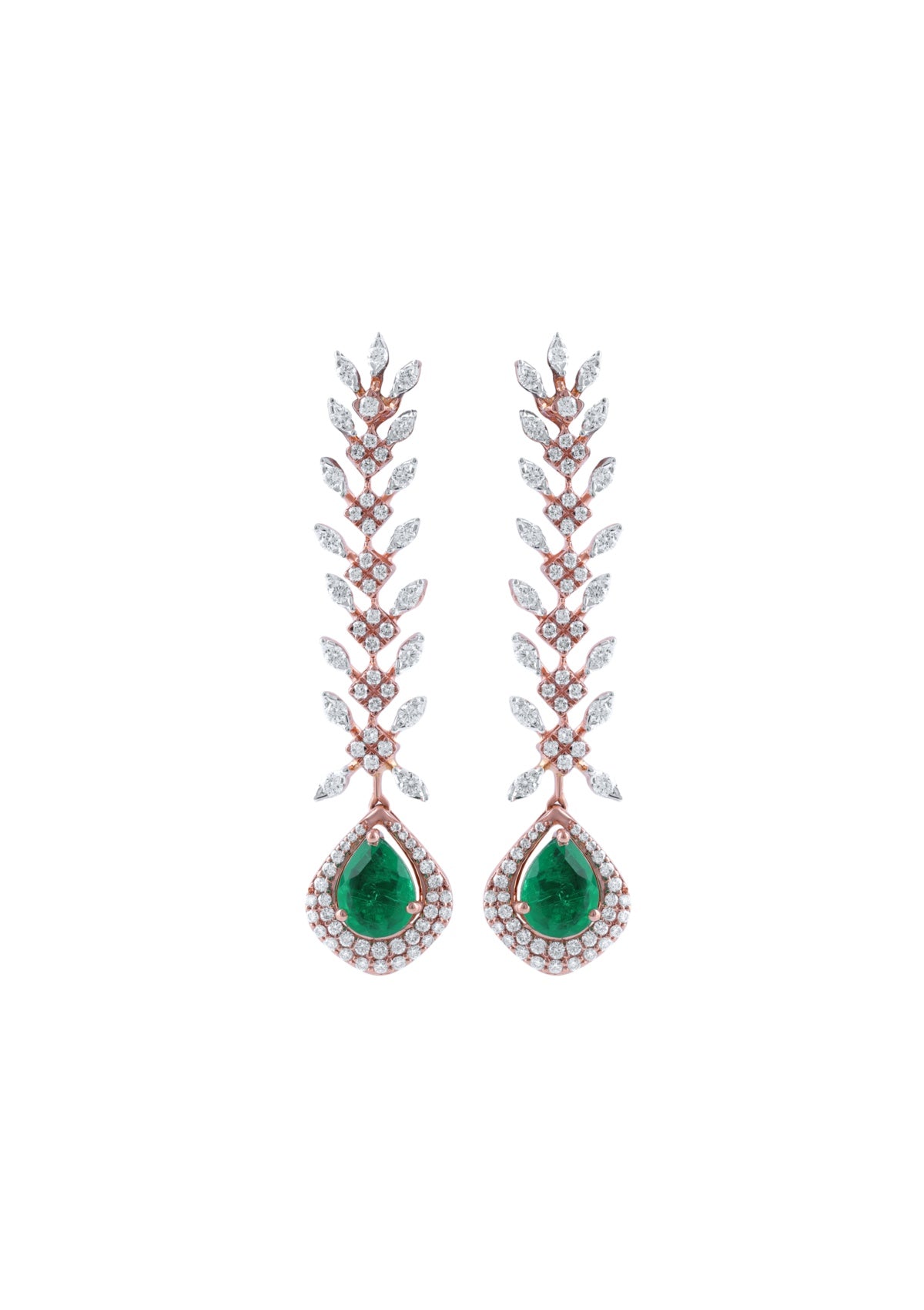 Beautiful Diamond Emerald Necklace