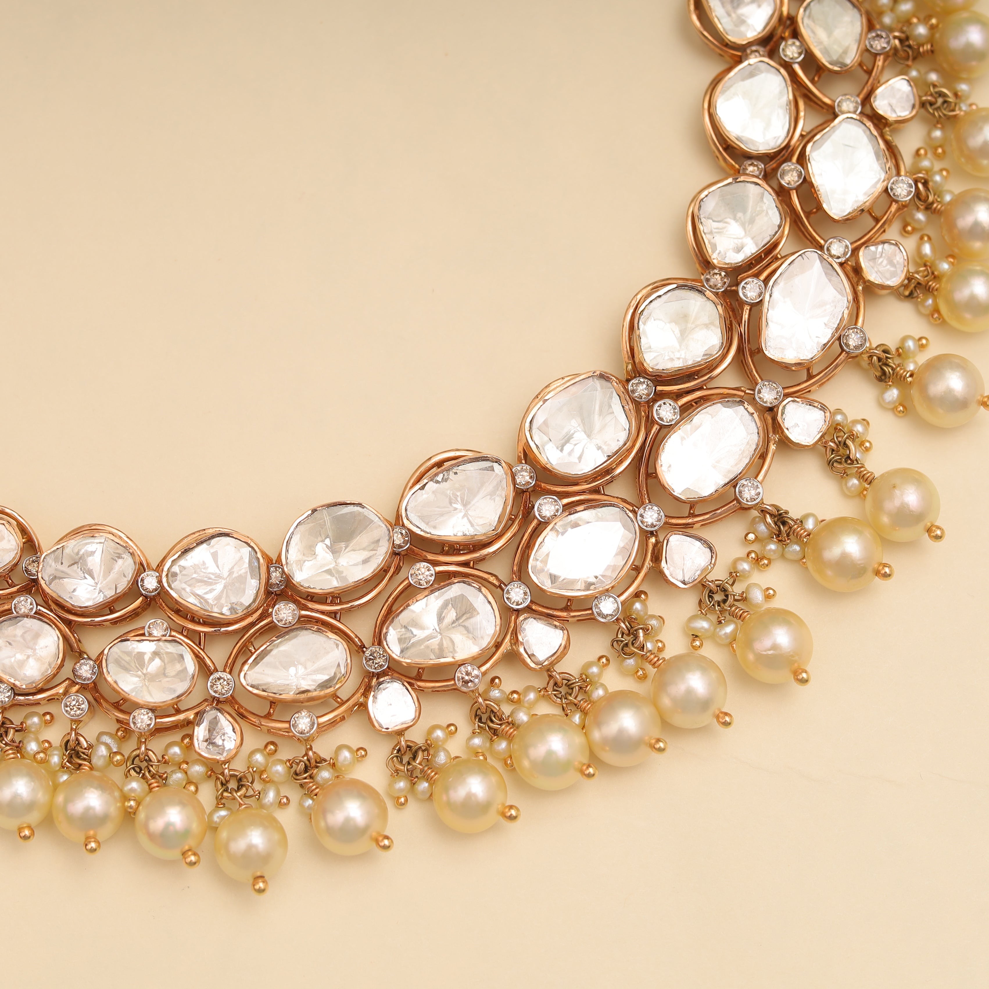 The Symphony of Elegant Polki Necklace MLJ-176