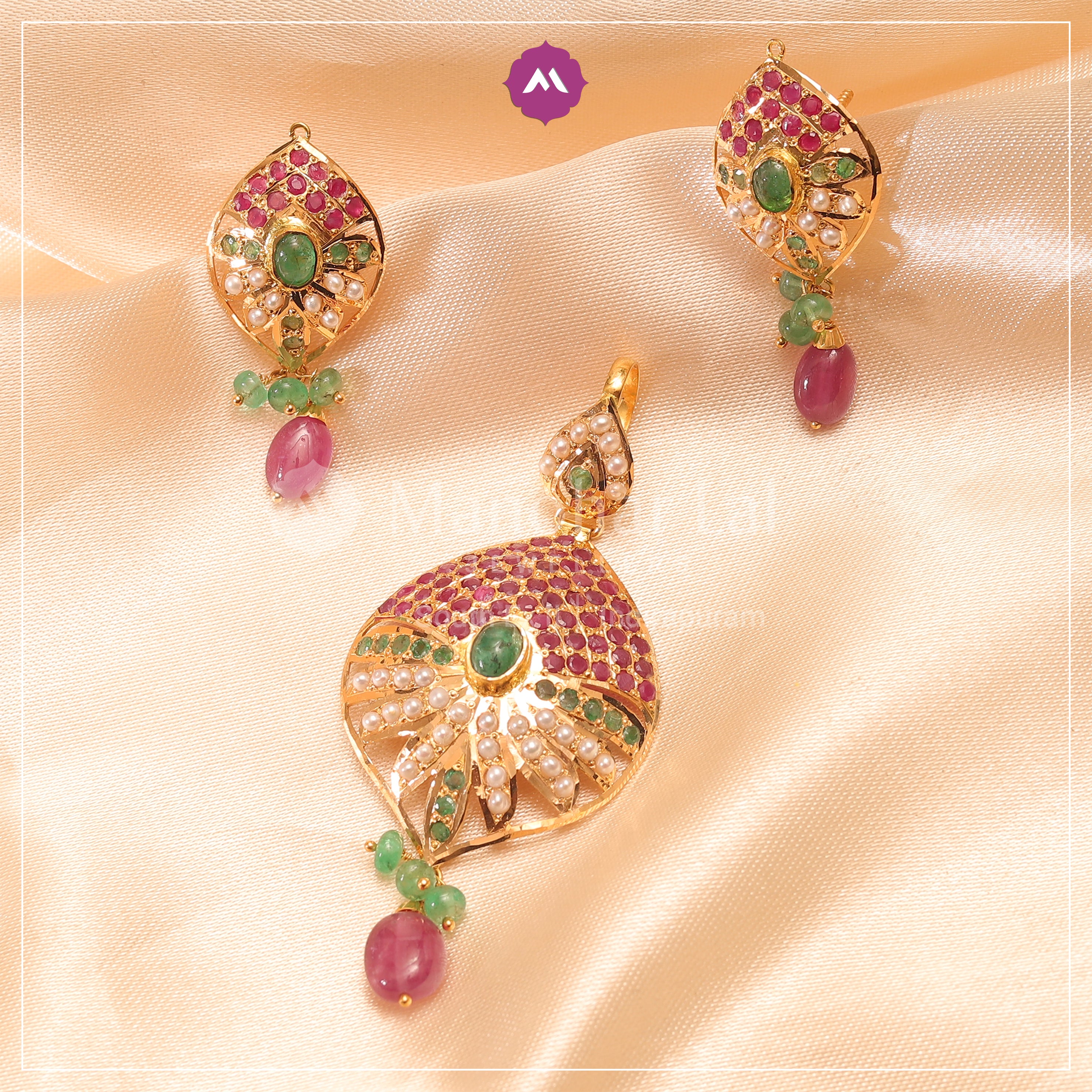 Gold Pendant Set MLJ-934