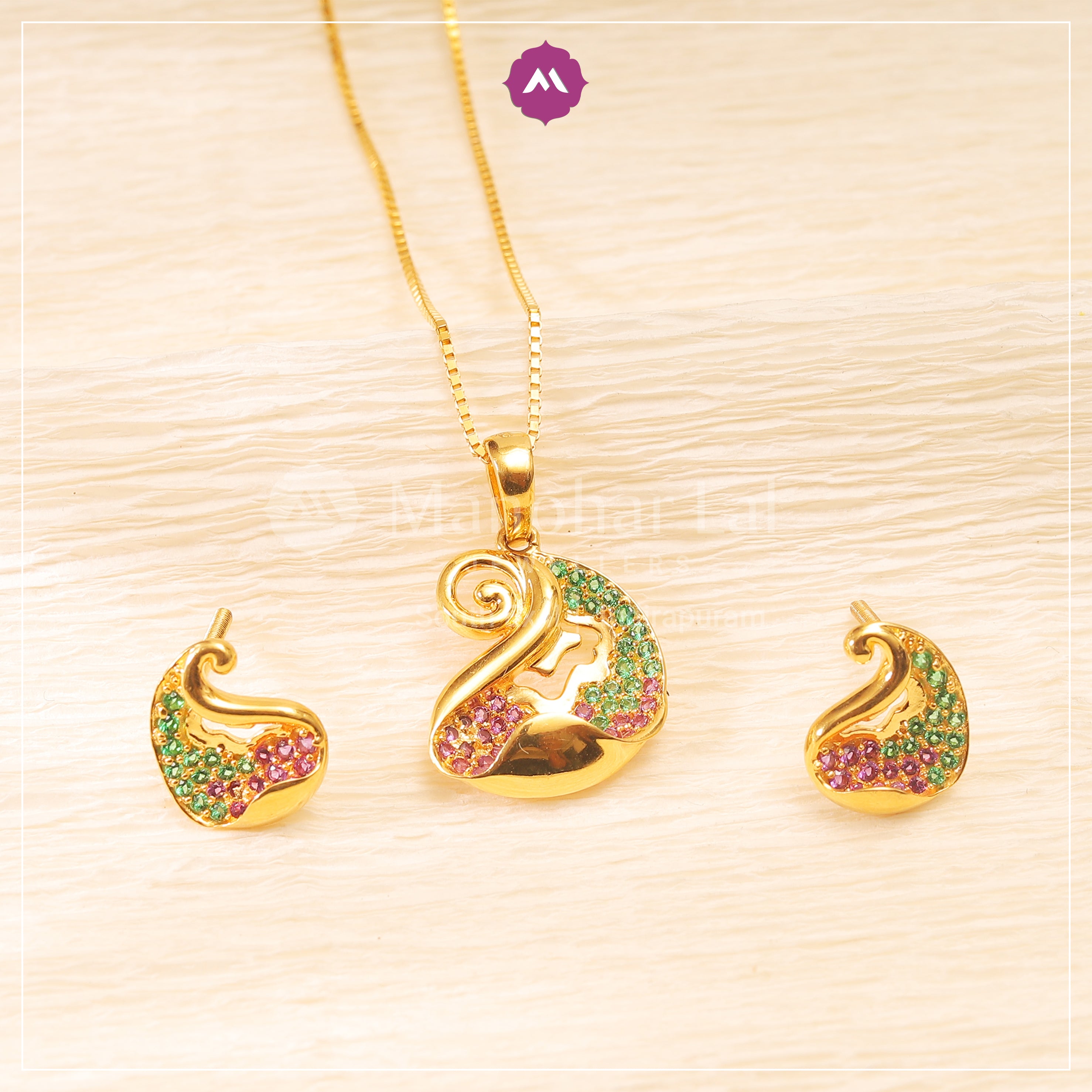 Gold Pendant Set MLJ-935