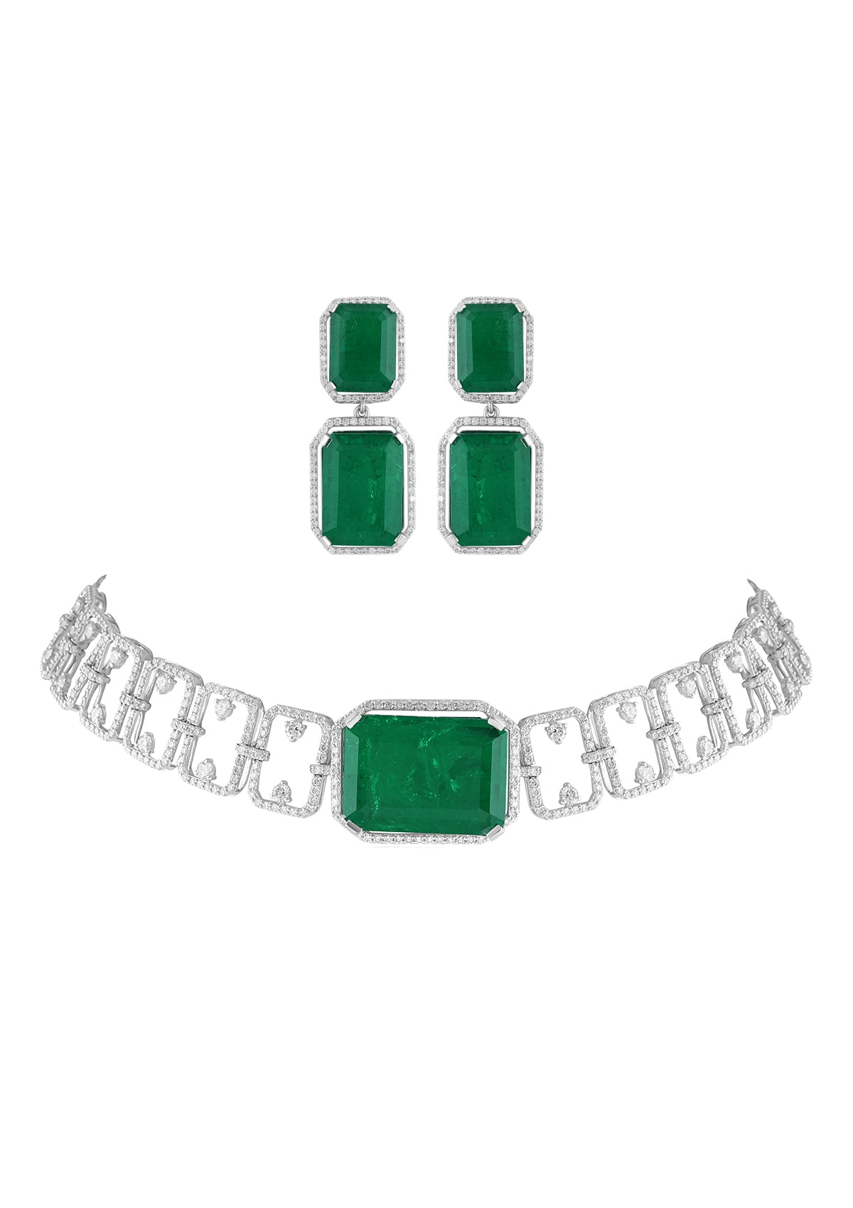 Enchanting Emerald Necklace Set