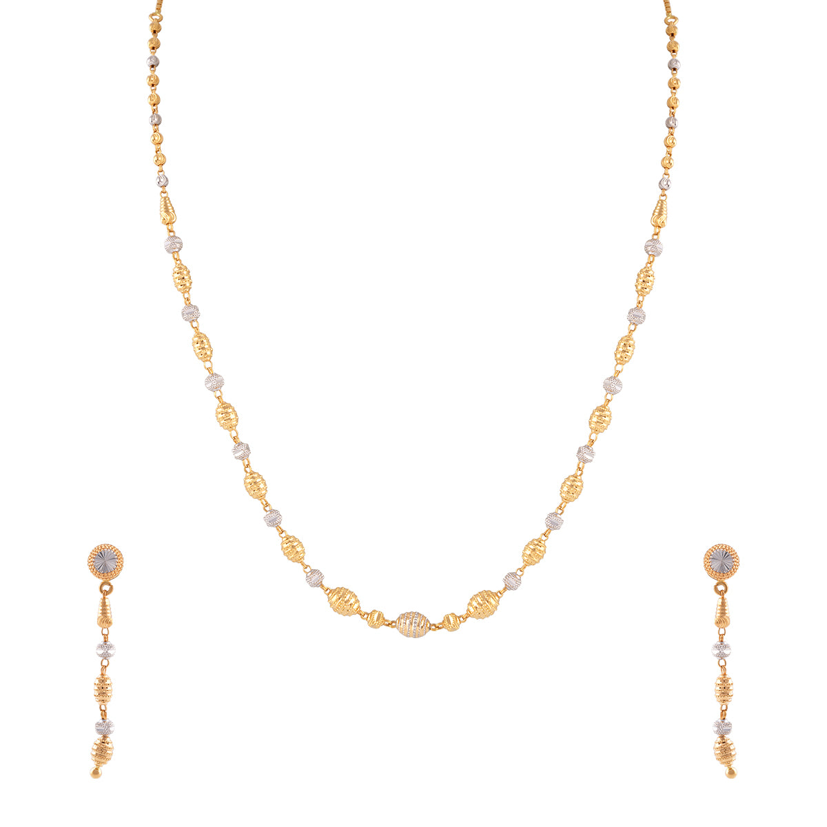 Elegant Two-Tone Necklace Set MLJ-96