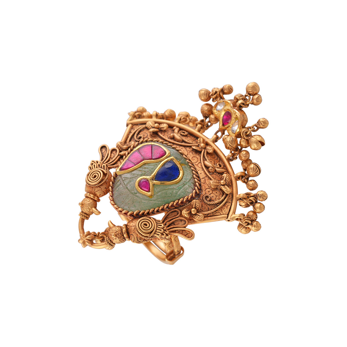 Peacock Motif Traditional Ring MLJ-24