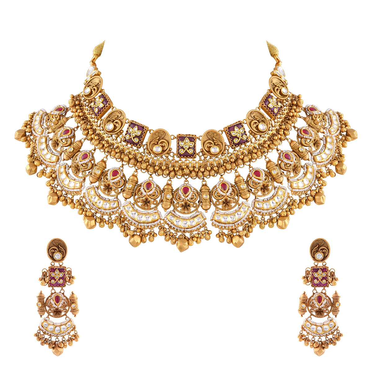 Traditional Temple Necklace Set MLJ-83