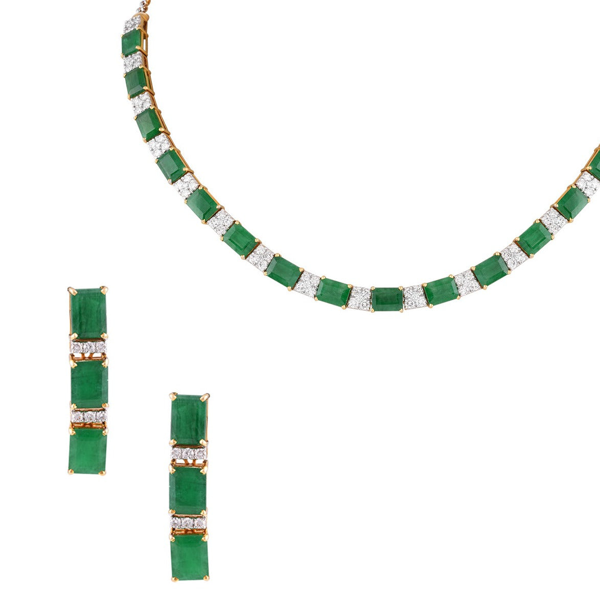 Emerald and Diamond Elegance Set MLJ-27