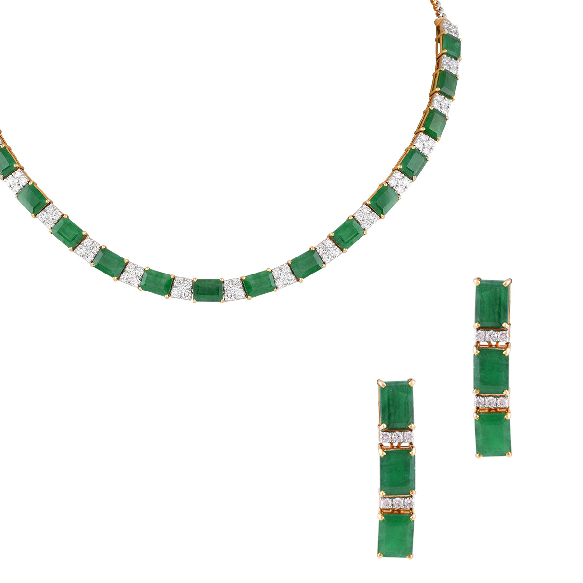 Emerald and Diamond Elegance Set MLJ-27