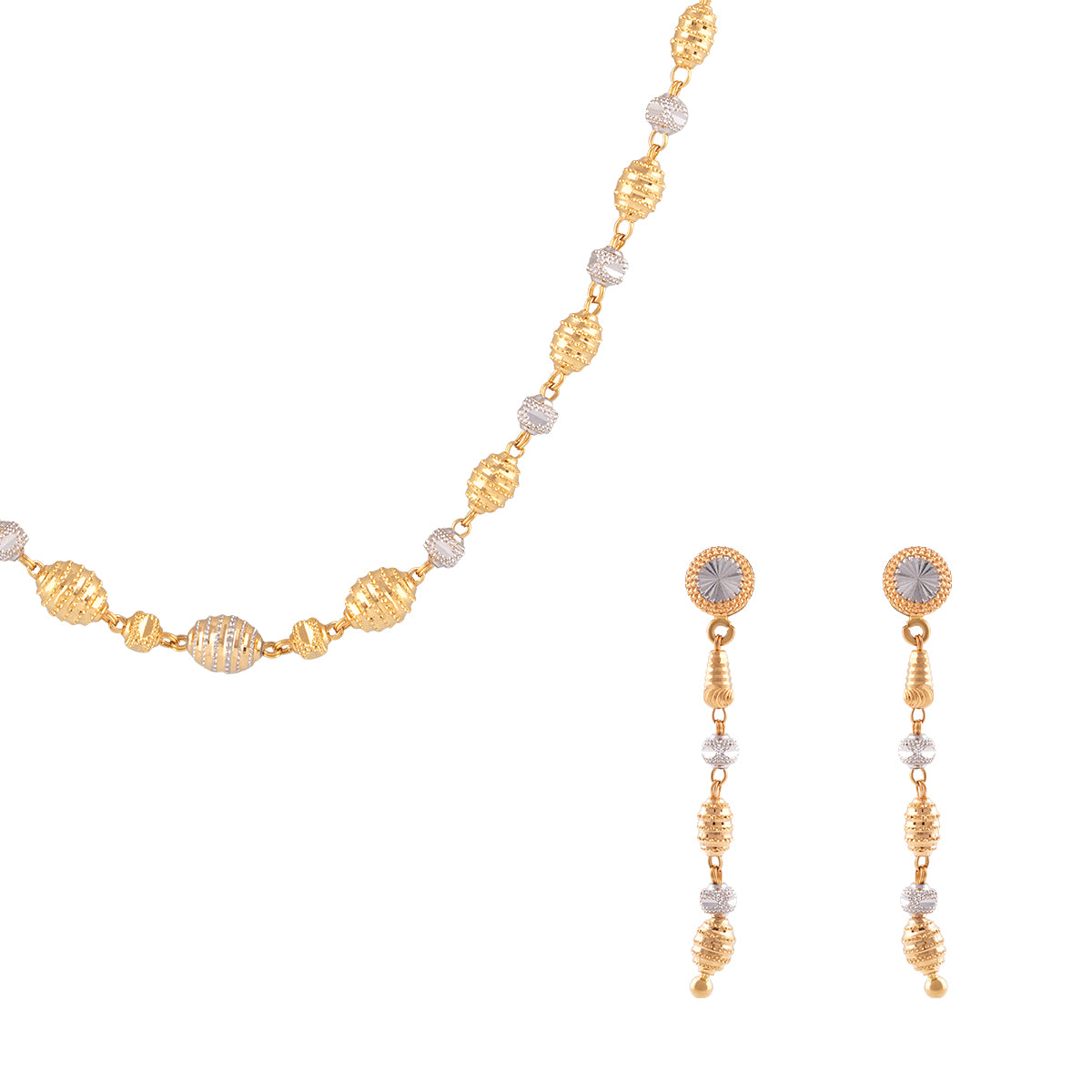 Elegant Two-Tone Necklace Set MLJ-96