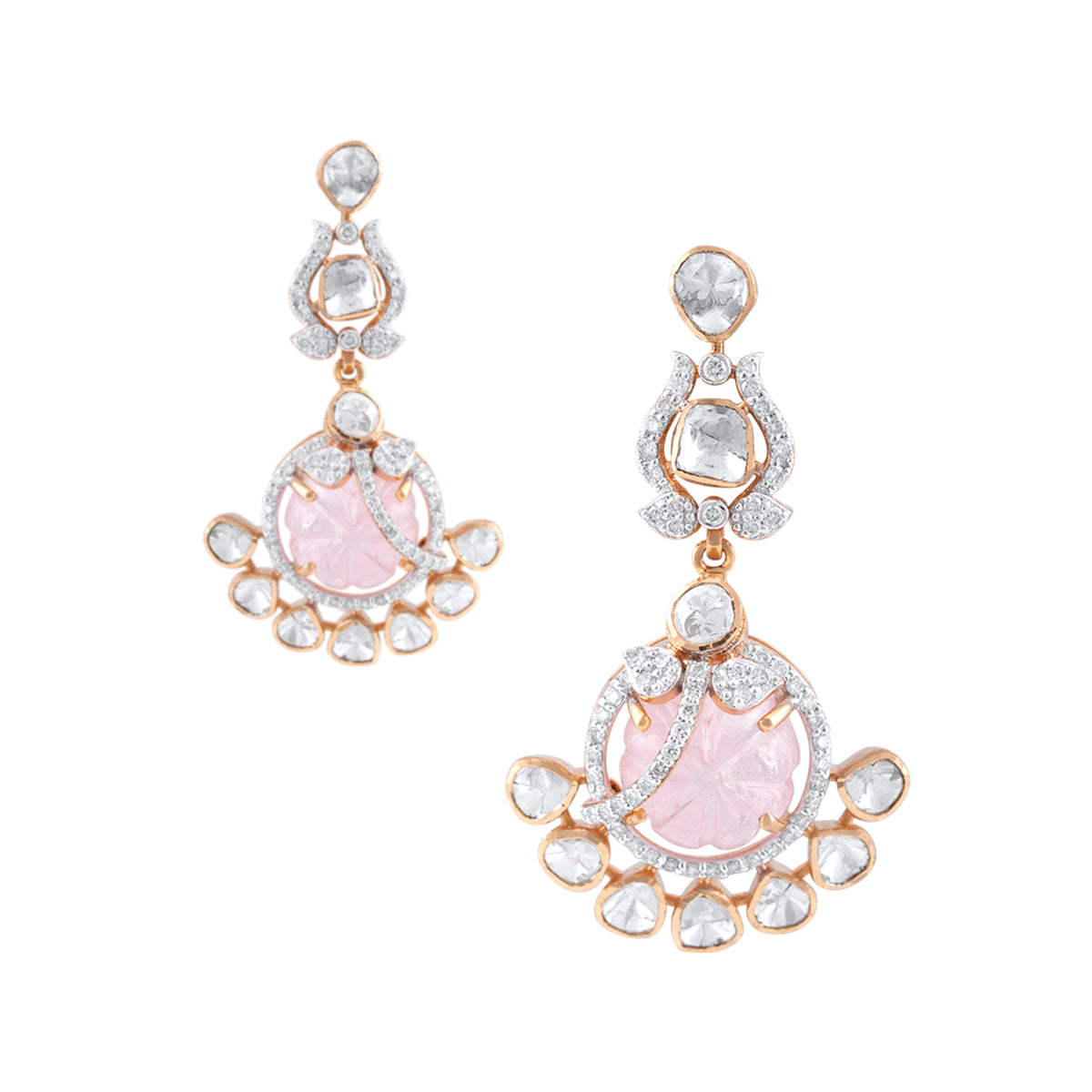 Blush Polki Enchantment Necklace and Earring Set MLJ-38