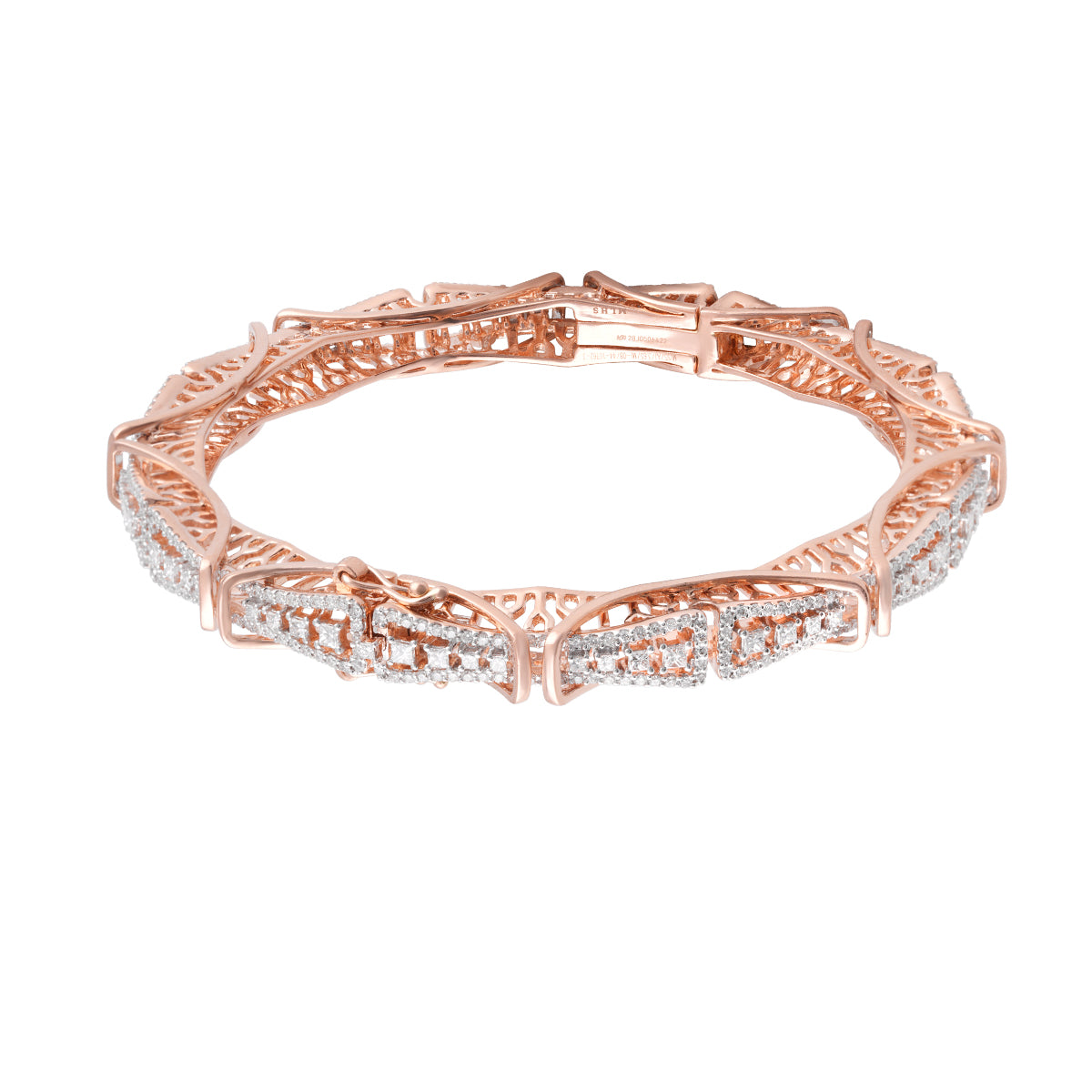 Elegant Rose Gold and Diamond Bangle MLJ-102