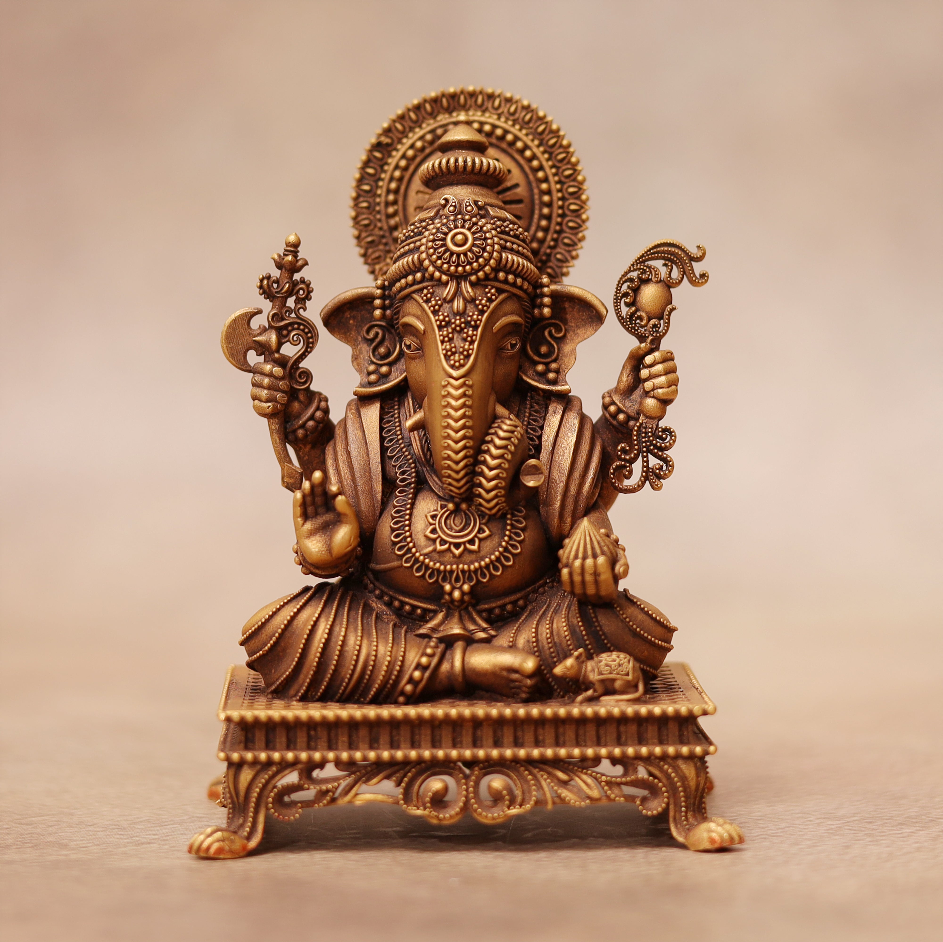 Shri Ganesh Gold Idol MLJ -775