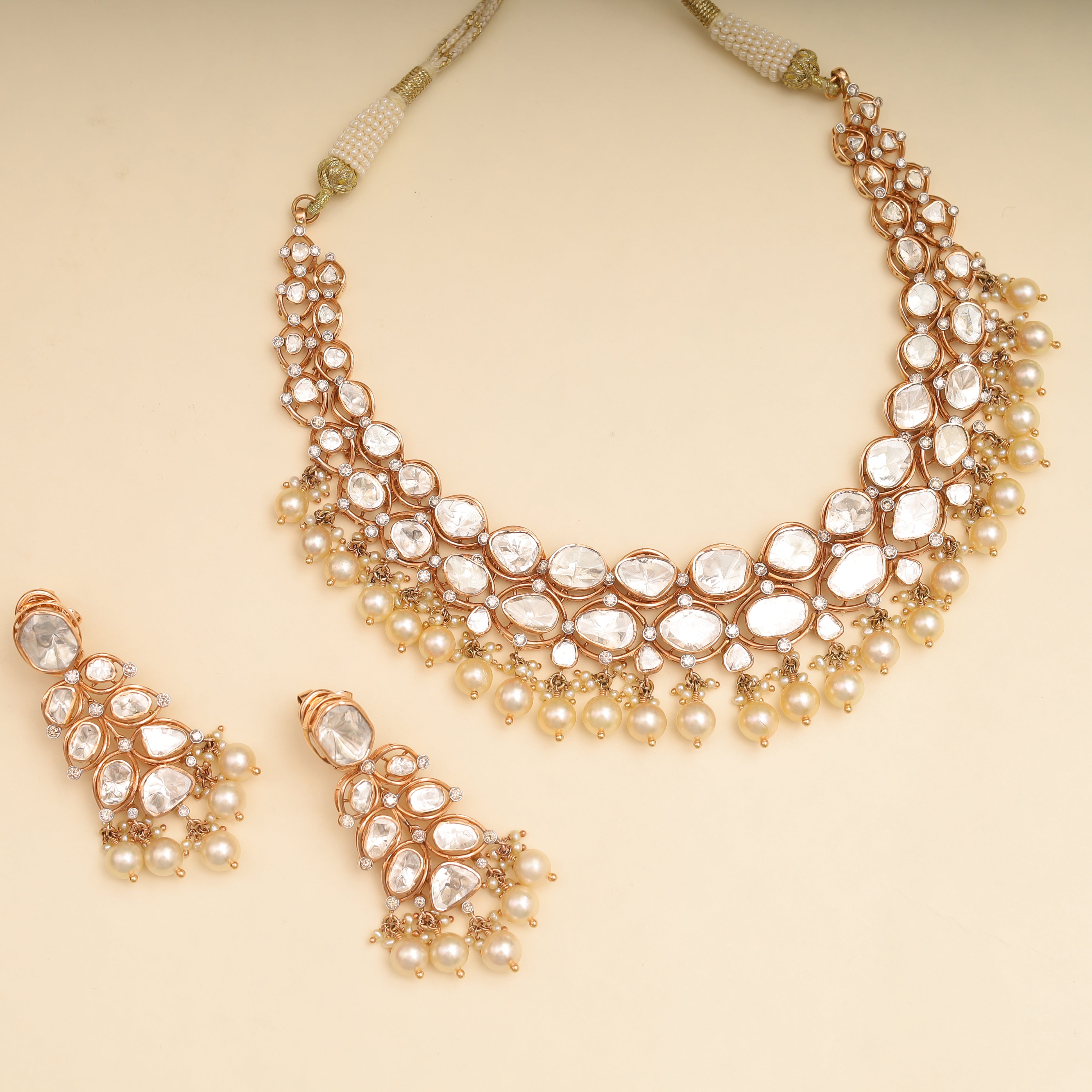 The Symphony of Elegant Polki Necklace MLJ-176