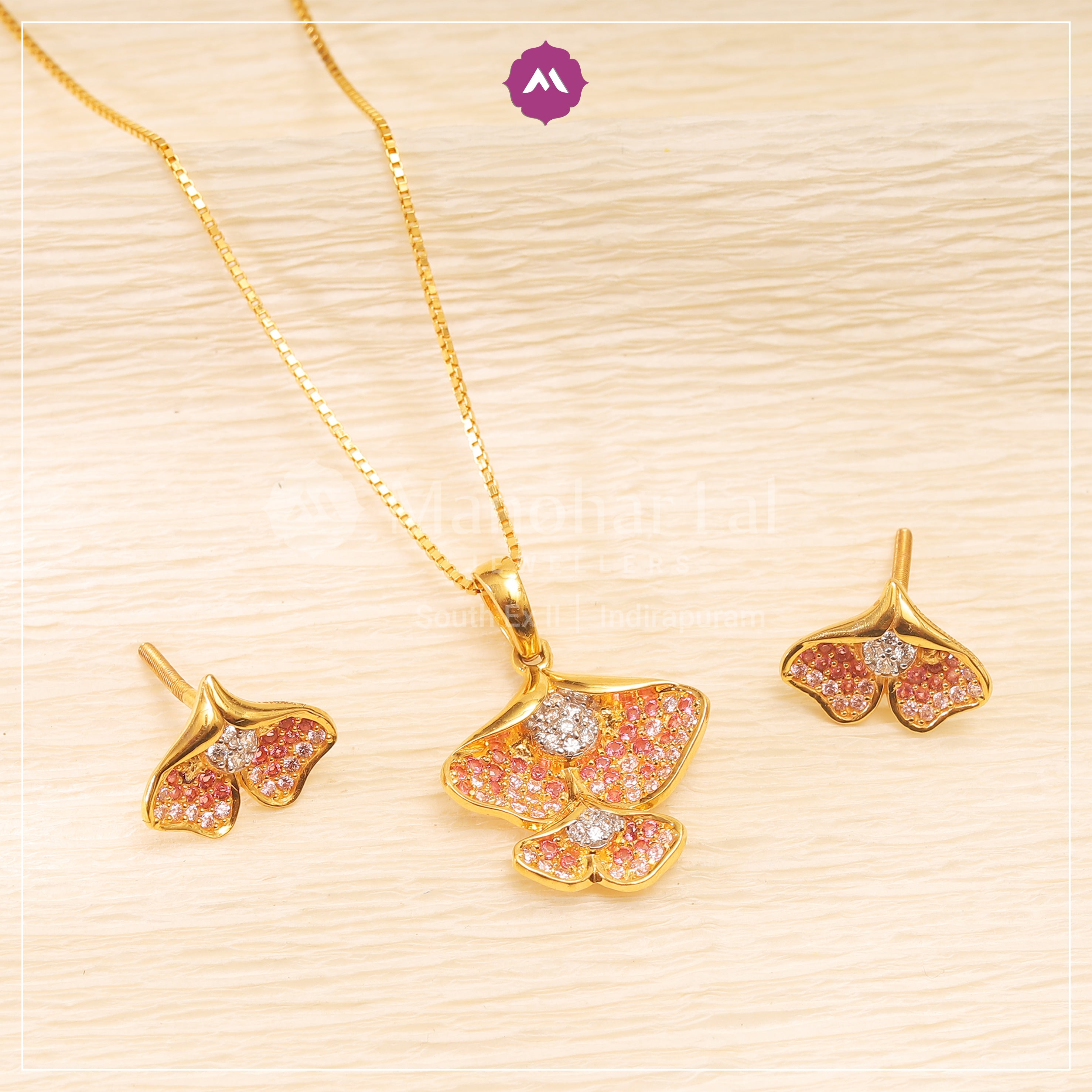Gold Pendant Set MLJ-936