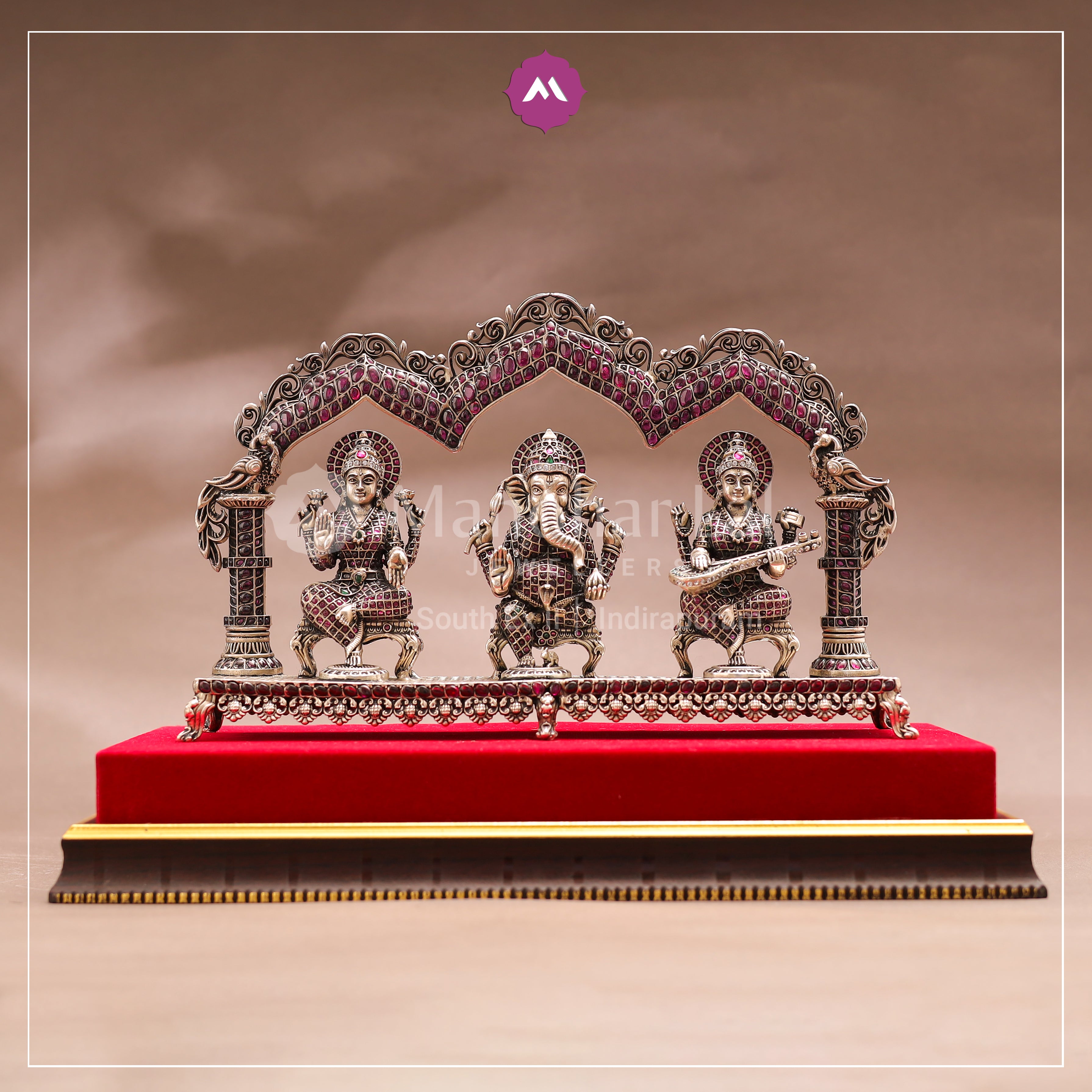 Silver Laxmi Ganesh Saraswati Ji MLJ -657
