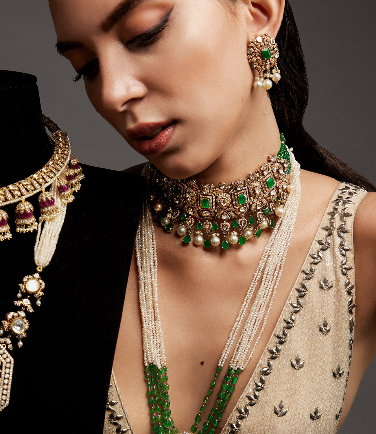 18K Gold Diamond & Ruby Pendant Earrings & Necklace Set – Virani Jewelers
